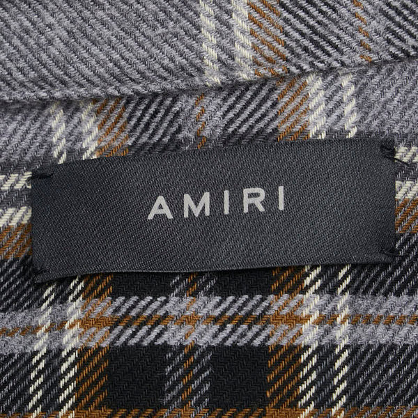 AMIRI アミリ ×Wes Lang Blood フランネルチェック サイズ:L グレー マルチカラー コットン メンズ 【中古】