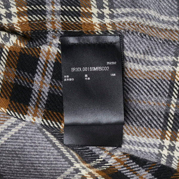 AMIRI アミリ ×Wes Lang Blood フランネルチェック サイズ:L グレー マルチカラー コットン メンズ 【中古】