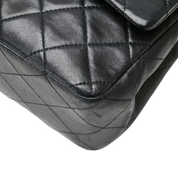 シャネル マトラッセ ココマーク Wフラップ チェーン ショルダーバッグ ハンドバッグ ブラック ラムスキン レディース CHANEL 【中古】