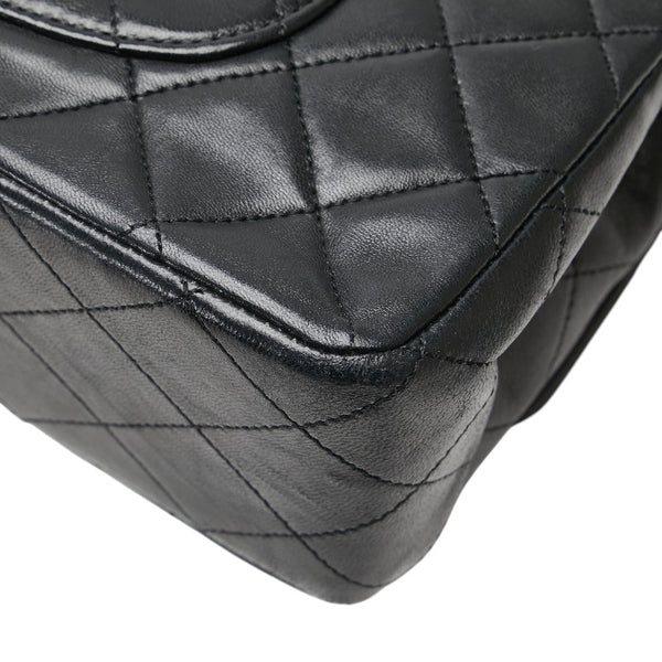 シャネル マトラッセ ココマーク Wフラップ チェーン ショルダーバッグ ハンドバッグ ブラック ラムスキン レディース CHANEL 【中古】