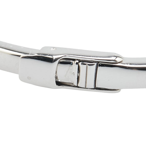 K10WG ホワイトゴールド キュービックジルコニア PNJ フーニュアン ジュエリー バングル レディース 【中古】