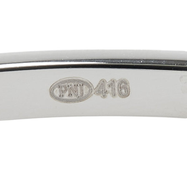 K10WG ホワイトゴールド キュービックジルコニア PNJ フーニュアン ジュエリー バングル レディース 【中古】