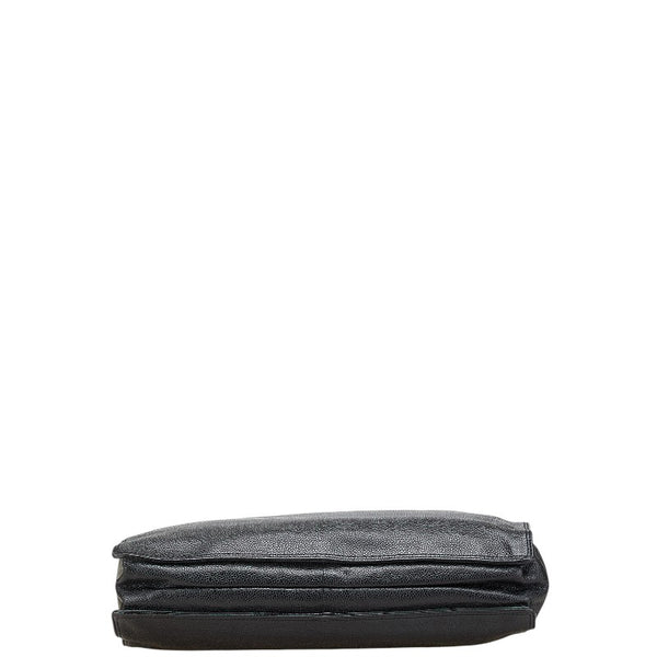 シャネル ハンドバッグ トートバッグ ブラック ブラウン キャビアスキン ウッド レディース CHANEL 【中古】