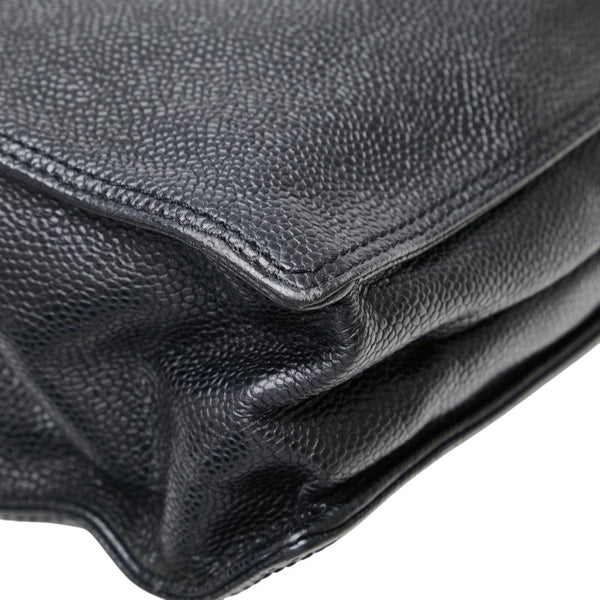 シャネル ハンドバッグ トートバッグ ブラック ブラウン キャビアスキン ウッド レディース CHANEL 【中古】