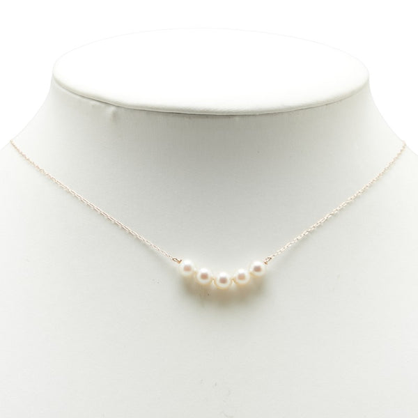 K10PG ピンクゴールド アコヤパール5~5.5mm ペンダントネックレス レディース 【中古】