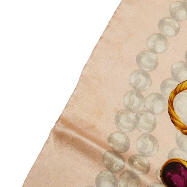 シャネル フラワー 花柄 スカーフ ピンク マルチカラー レディース CHANEL 【中古】