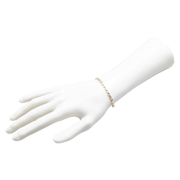 K10YG イエローゴールド ダイヤ1.00ct テニスチェーン ブレスレット レディース 【中古】