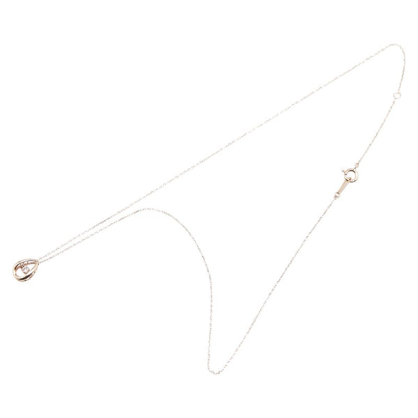 K10PG ピンクゴールド ダイヤ0.05 ペンダントネックレス レディース 【中古】