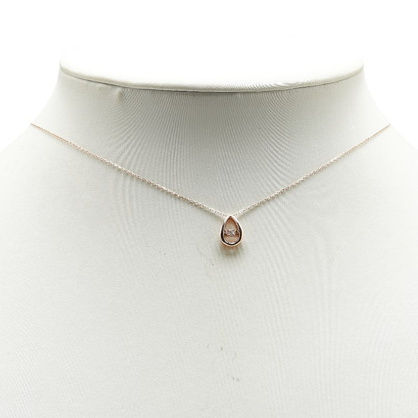 K10PG ピンクゴールド ダイヤ0.05 ペンダントネックレス レディース 【中古】