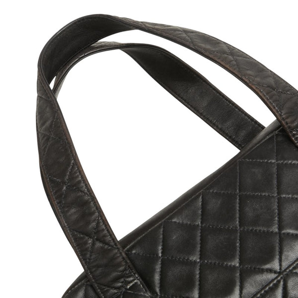 シャネル マトラッセ ココマーク ゴールド金具 ハンドバッグ ブラック ラムスキン レディース CHANEL 【中古】