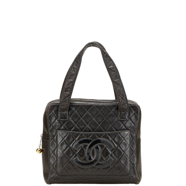 シャネル マトラッセ ココマーク ゴールド金具 ハンドバッグ ブラック ラムスキン レディース CHANEL 【中古】