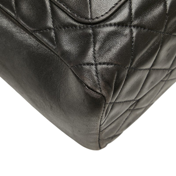 シャネル マトラッセ ココマーク ゴールド金具 ハンドバッグ ブラック ラムスキン レディース CHANEL 【中古】