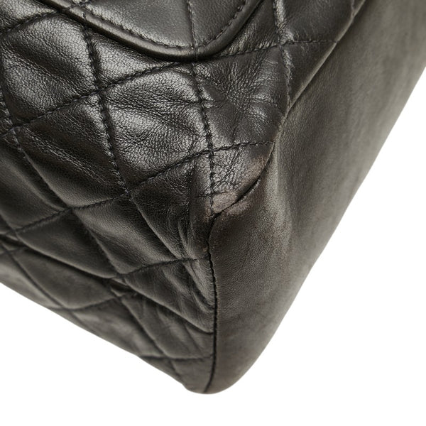 シャネル マトラッセ ココマーク ゴールド金具 ハンドバッグ ブラック ラムスキン レディース CHANEL 【中古】