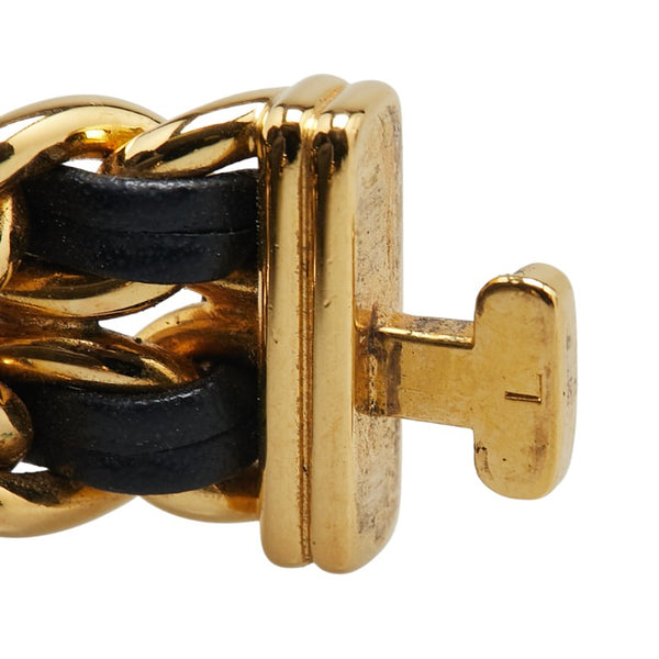 シャネル プルミエール 腕時計 サイズ:L H0001 クオーツ ブラック文字盤 ステンレススチール レザー レディース CHANEL 【中古】