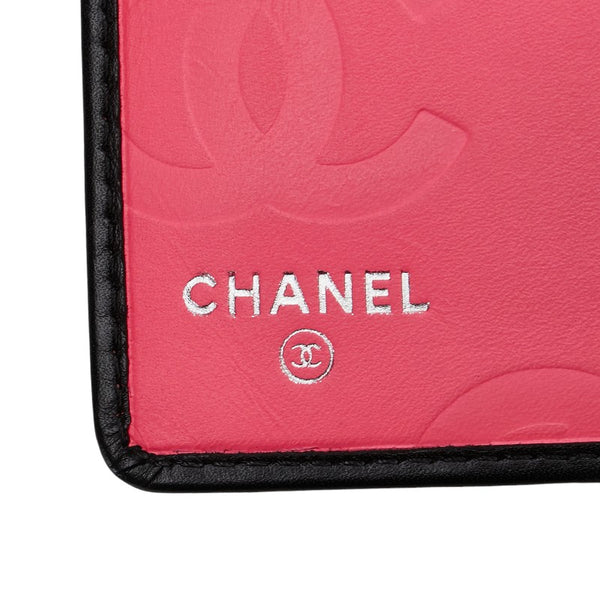 シャネル マトラッセ カンボンライン ココマーク 長財布 ブラック ホワイト ラムスキン レディース CHANEL 【中古】