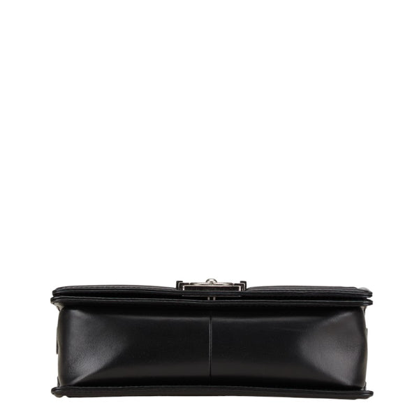 シャネル ボーイシャネル25 チェーン ショルダーバッグ ブラック レザー レディース CHANEL 【中古】