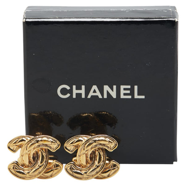 シャネル マトラッセ ココマーク カフス ゴールド メッキ メンズ CHANEL 【中古】