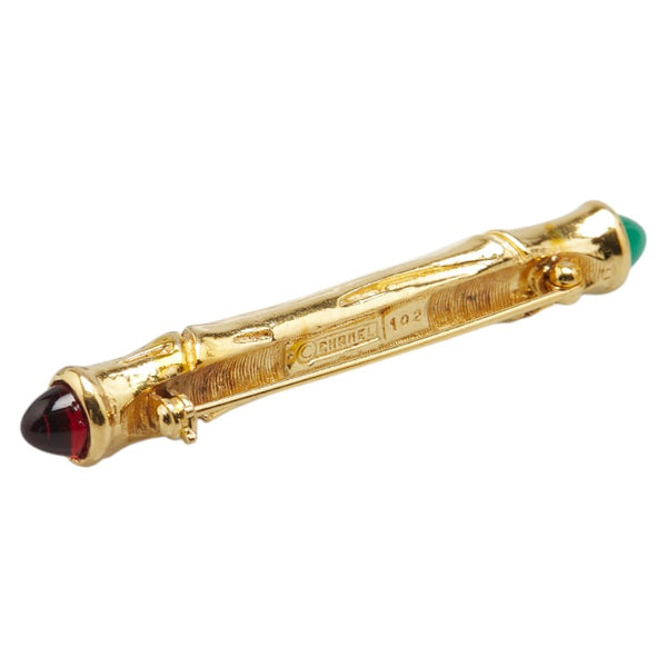 シャネル バンブー グリポワ ブローチ ゴールド メッキ レディース CHANEL 【中古】