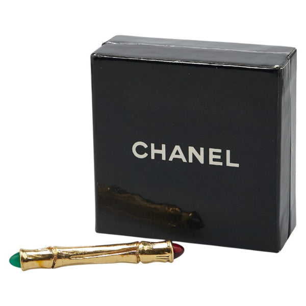 シャネル バンブー グリポワ ブローチ ゴールド メッキ レディース CHANEL 【中古】
