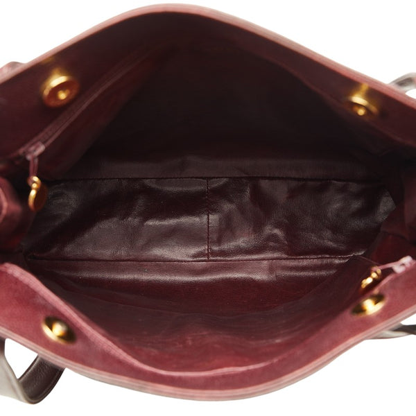 シャネル ビッグココマーク トートバッグ ワインレッド キャビアスキン レディース CHANEL 【中古】