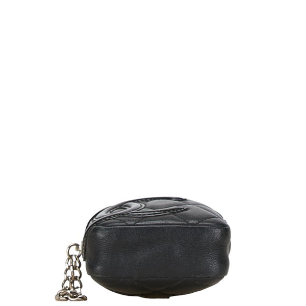 シャネル マトラッセ カンボンライン シガレットケース 小物入れ ブラック レザー レディース CHANEL 【中古】