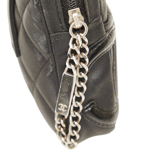 シャネル マトラッセ カンボンライン シガレットケース 小物入れ ブラック レザー レディース CHANEL 【中古】