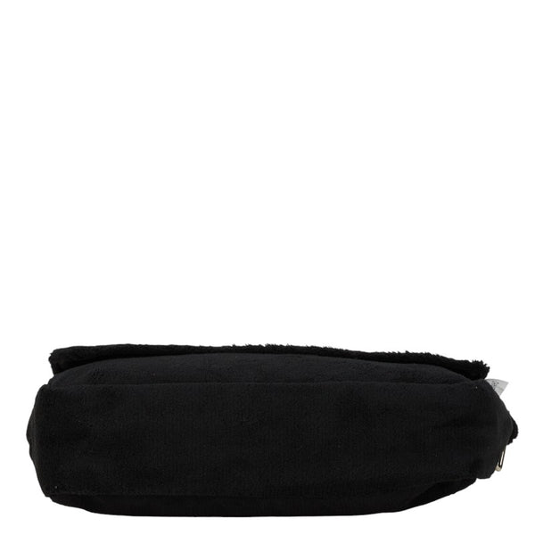 シャネル ノベルティ ココマーク 斜め掛け ショルダーバッグ ブラック ホワイト パイル レディース CHANEL 【中古】