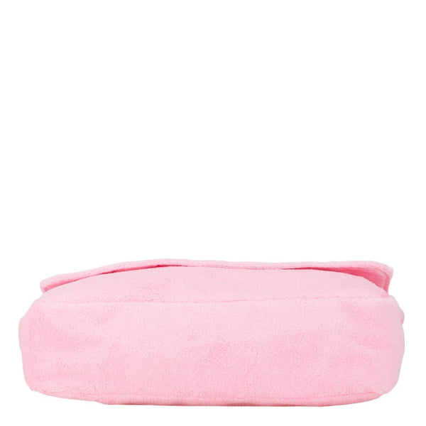 シャネル ノベルティ ココマーク 斜め掛け ショルダーバッグ ピンク ホワイト パイル レディース CHANEL 【中古】