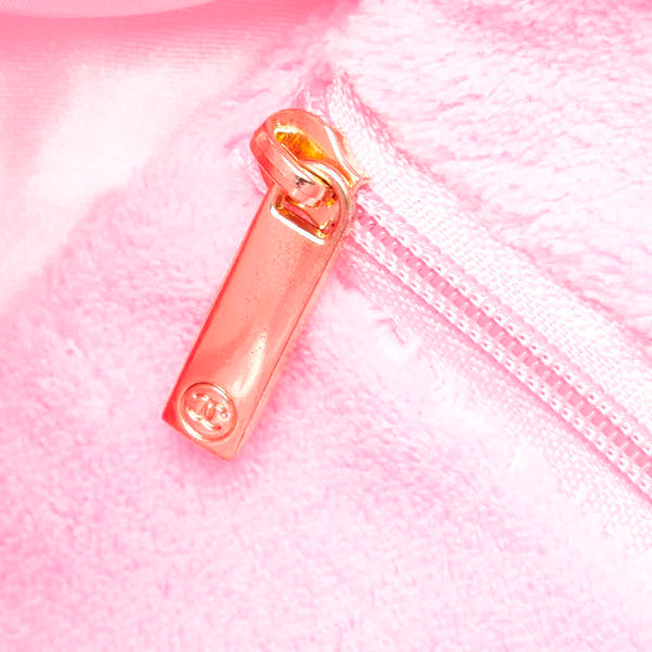 シャネル ノベルティ ココマーク 斜め掛け ショルダーバッグ ピンク ホワイト パイル レディース CHANEL 【中古】