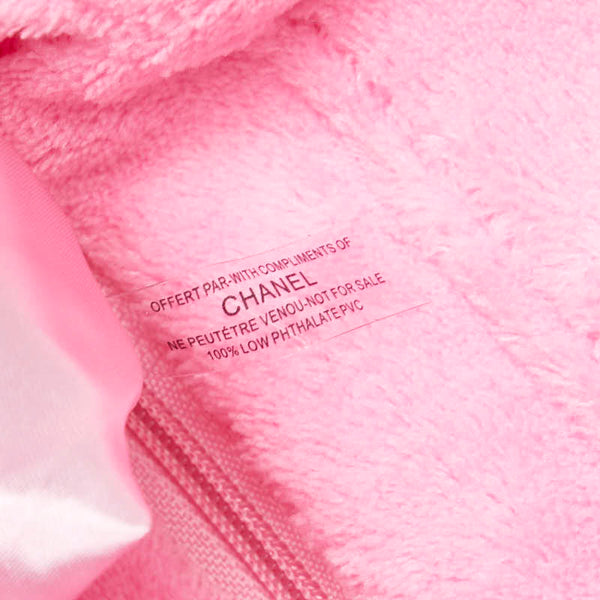 シャネル ノベルティ ココマーク 斜め掛け ショルダーバッグ ピンク ホワイト パイル レディース CHANEL 【中古】