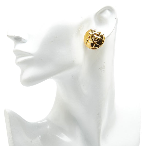 シャネル マトラッセ ココマーク イヤリング ゴールド メッキ レディース CHANEL 【中古】