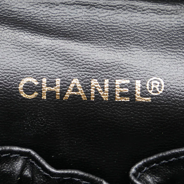 シャネル ビコローレ ココマーク バニティバッグ ブラック レザー レディース CHANEL 【中古】