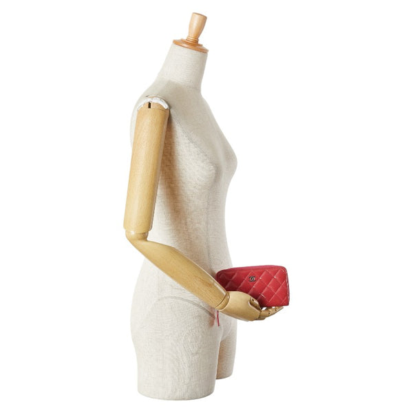 シャネル ブリリアント マトラッセ ココマーク 長財布 ピンク エナメル レディース CHANEL 【中古】