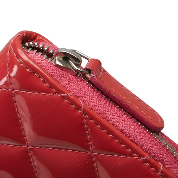 シャネル ブリリアント マトラッセ ココマーク 長財布 ピンク エナメル レディース CHANEL 【中古】