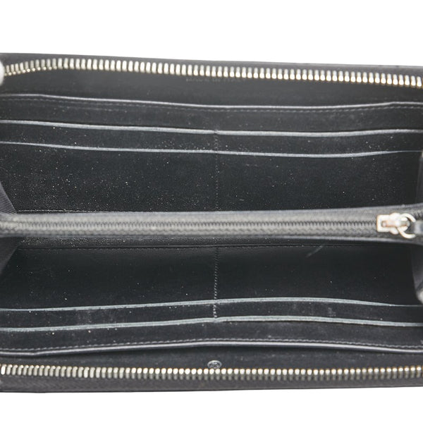 シャネル ブリリアント マトラッセ ココマーク ラウンドファスナー 長財布 ブラック エナメル レディース CHANEL 【中古】