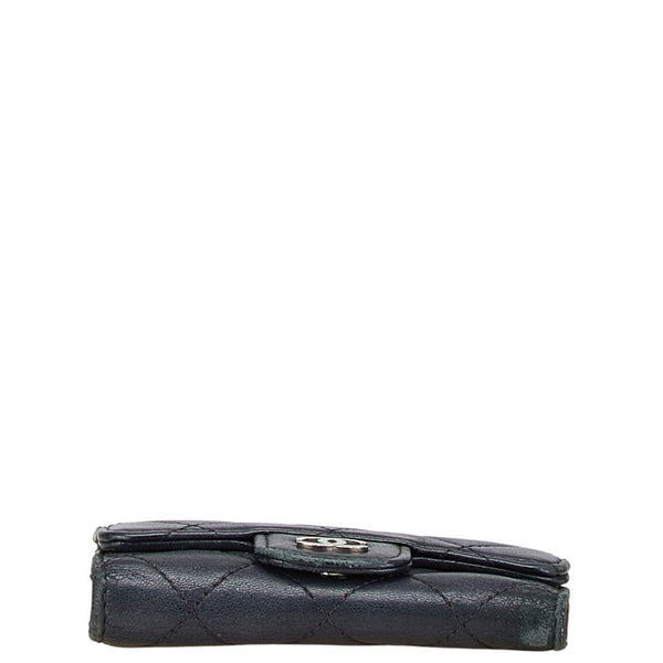 シャネル マトラッセ ココマーク キーケース 6連 ブラック ラムスキン レディース CHANEL 【中古】