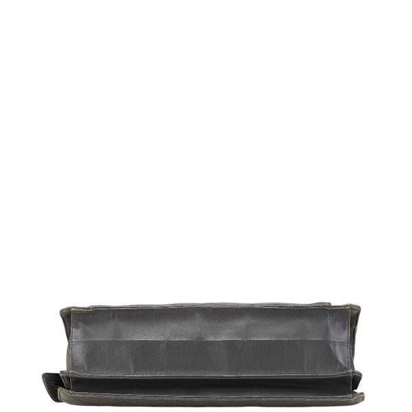 シャネル マトラッセ 2.55 ココマーク チェーン ショルダーバッグ グレー ラムスキン レディース CHANEL 【中古】