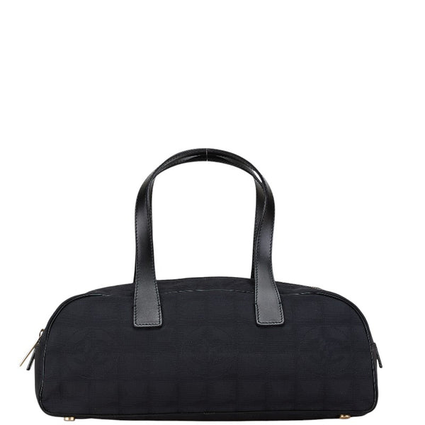 シャネル ニュートラベルライン ミニボストンバッグ ハンドバッグ ブラック ナイロン レザー レディース CHANEL 【中古】