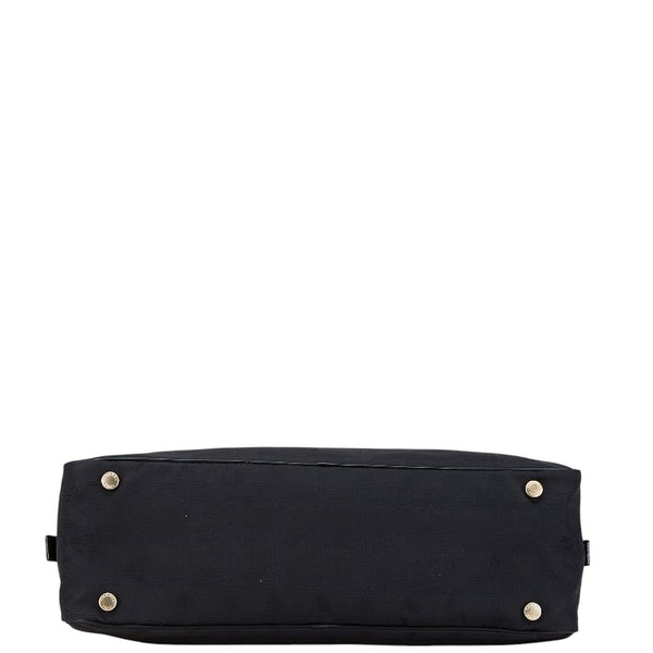 シャネル ニュートラベルライン ミニボストンバッグ ハンドバッグ ブラック ナイロン レザー レディース CHANEL 【中古】