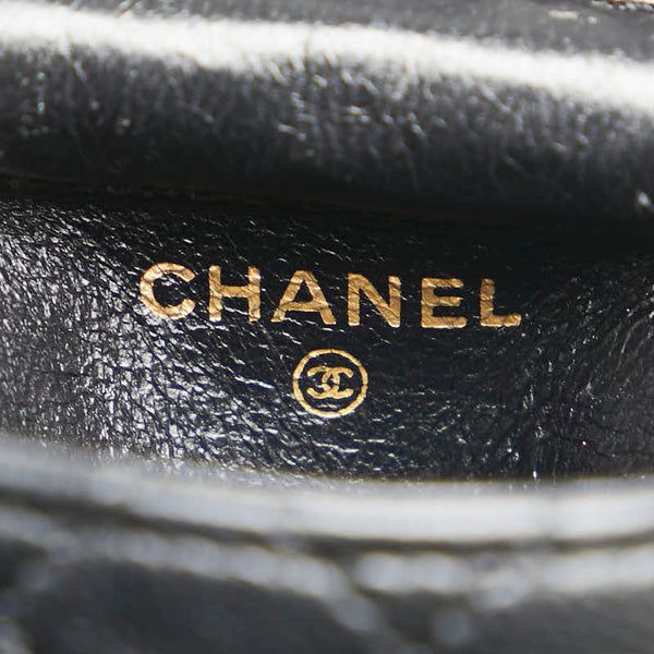 シャネル マイクロミニマトラッセ ココマーク チェーン ショルダーバッグ ブラック ゴールド ラムスキン レディース CHANEL 【中古】