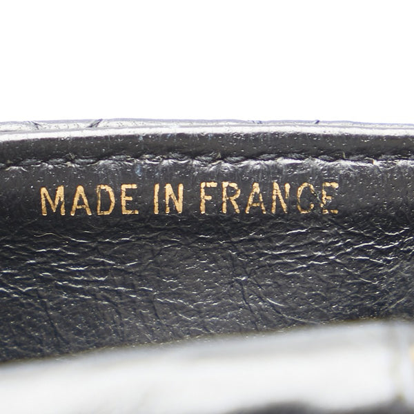 シャネル マイクロミニマトラッセ ココマーク チェーン ショルダーバッグ ブラック ゴールド ラムスキン レディース CHANEL 【中古】