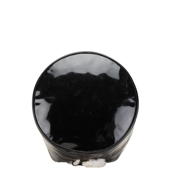 シャネル ノベルティ ショルダーバッグ ブラック ホワイト パテントレザー レディース CHANEL 【中古】