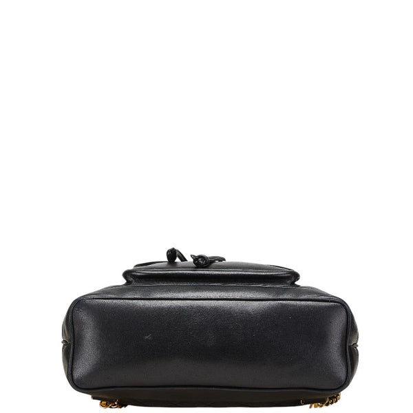 シャネル マトラッセ ココマーク ゴールド金具 チェーン リュック バックパック ブラック ラムスキン レディース CHANEL 【中古】