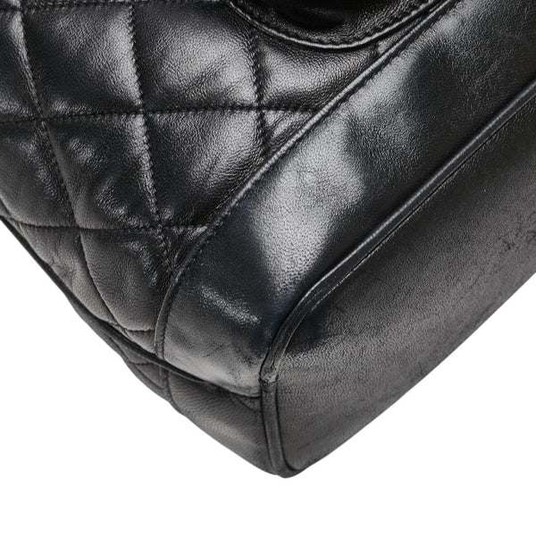 シャネル マトラッセ ココマーク ゴールド金具 チェーン リュック バックパック ブラック ラムスキン レディース CHANEL 【中古】