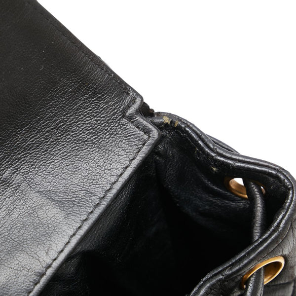 シャネル マトラッセ ココマーク ゴールド金具 チェーン リュック バックパック ブラック ラムスキン レディース CHANEL 【中古】