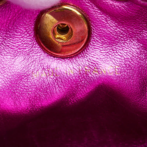 シャネル マトラッセ ココマーク ゴールド金具 チェーン リュック バックパック メタリックピンク ラムスキン レディース CHANEL 【中古】