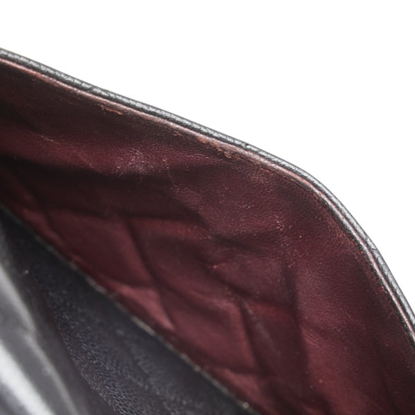 シャネル マトラッセ ココマーク Wフラップ チェーン ショルダーバッグ ハンドバッグ ブラック キャビアスキン レディース CHANEL 【中古】