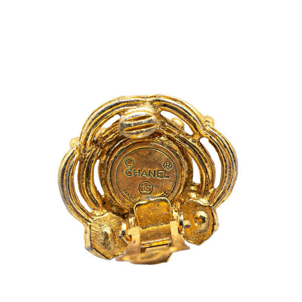 シャネル フェイクパール ビジュー イヤリング ゴールド メッキ レディース CHANEL 【中古】