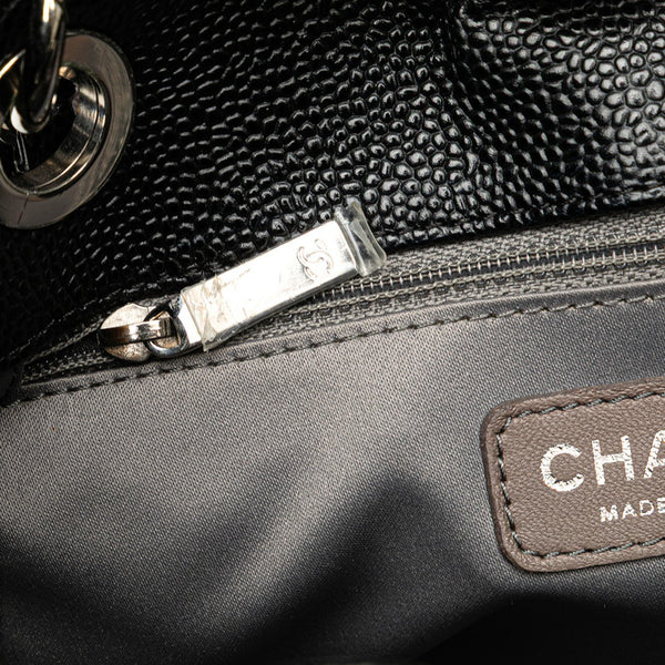 シャネル マトラッセ PSTトート ココマーク チェーン トートバッグ ショルダーバッグ ブラック キャビアスキン レディース CHANEL 【中古】