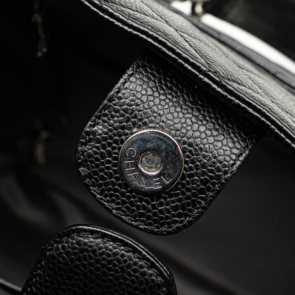 シャネル マトラッセ PSTトート ココマーク チェーン トートバッグ ショルダーバッグ ブラック キャビアスキン レディース CHANEL 【中古】